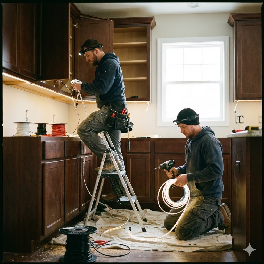 Cabinet Lighting Installation